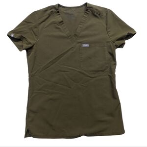 Figs XXS Martini Olive Catarina One-Pocket Scrub Top